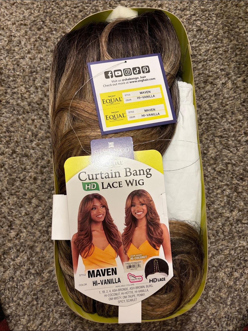 Equal Maven Curtain Bang HD Lace Wig — Hi-Vanilla Brown Blend